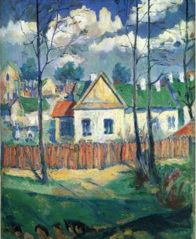 卡玆米爾 馬列維奇 Spring Landscape with a Cottage 卡玆米爾 馬列維奇 Spring Landscape with a Cottage